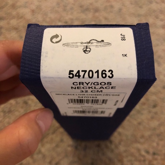 Swarovski Heart Choker With Burgundy Leather - Picture 4 of 4